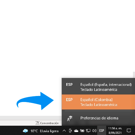 ¿Como cambiar idioma del teclado Windows 10? ➜ 3 Soluciones efectivas segundo paso para cambiar idioma del teclado Windows 10