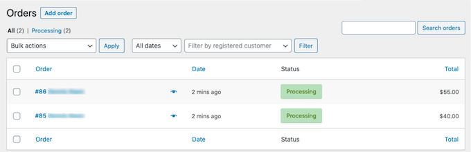 Administrar pedidos de Facebook en WooCommerce