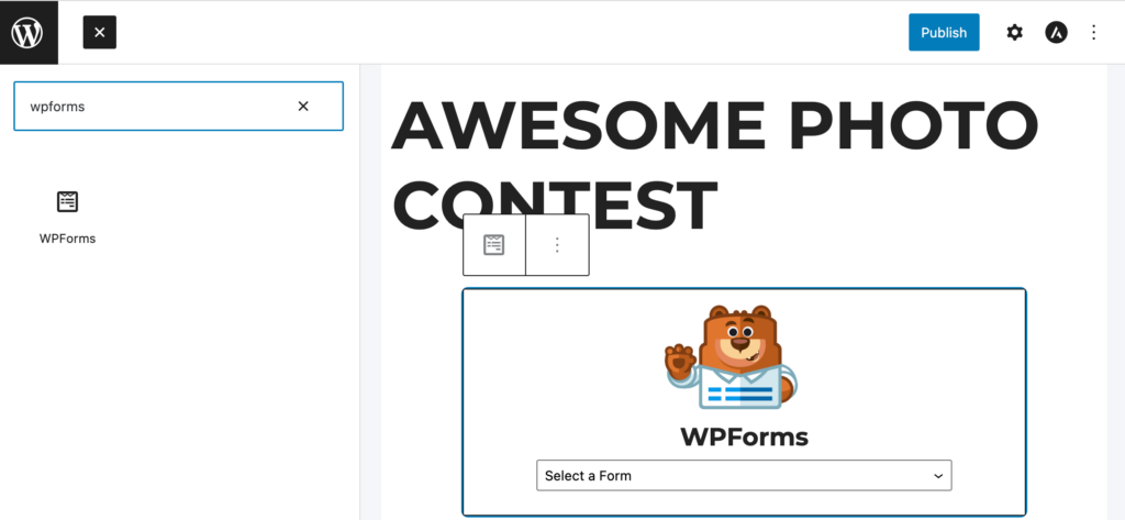 Agregar formulario a su sitio web de WordPress Agregar formulario a su sitio web de WordPress