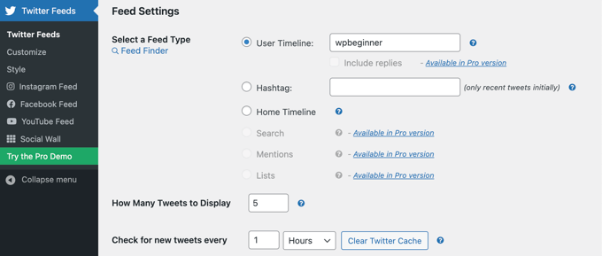 Cómo mostrar una fuente RSS en su blog de WordPress Complemento de Feeds de Twitter personalizados de Smash Balloon