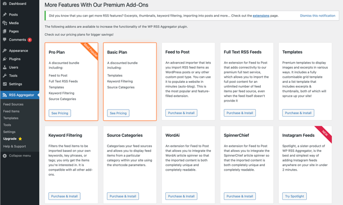 Cómo mostrar una fuente RSS en su blog de WordPress Complementos del agregador RSS de WP