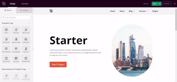 Creador de temas de arrastrar y soltar de SeedProd