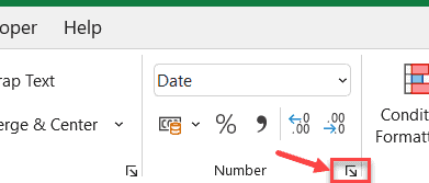 Haga clic en el iniciador del cuadro de diálogo