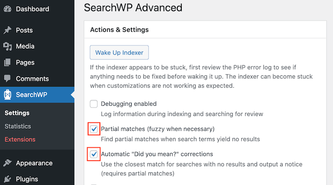 Habilitar la búsqueda aproximada en SearchWP