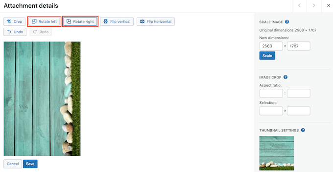 Cómo rotar una imagen volteada en WordPress Cómo rotar una imagen volteada en WordPress
