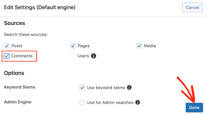 Cómo hacer que los comentarios de su blog de WordPress se puedan buscar