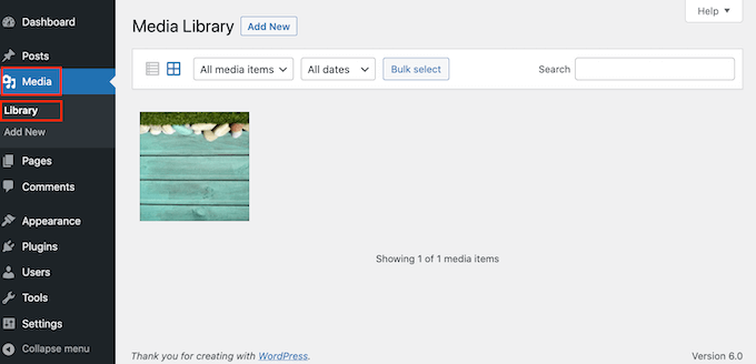 La biblioteca multimedia de WordPress La biblioteca multimedia de WordPress