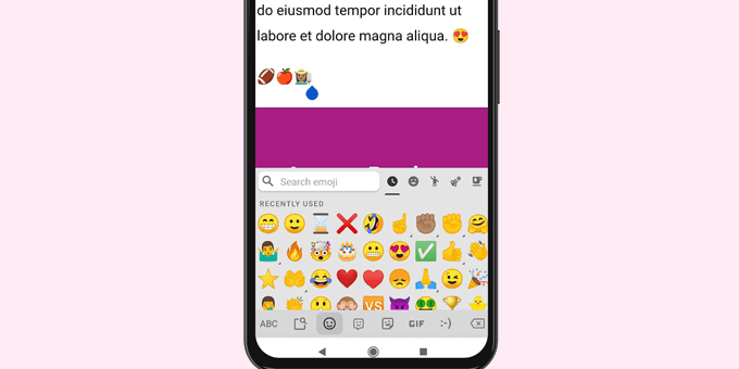 Teclado con emojis de Android Teclado con emojis de Android
