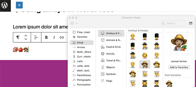 Cómo insertar emojis en WordPress en una computadora Mac Cómo insertar emojis en WordPress en una computadora Mac