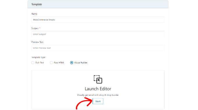 Personalice los correos electrónicos de WooCommerce (2 formas fáciles) Inicie el constructor visual