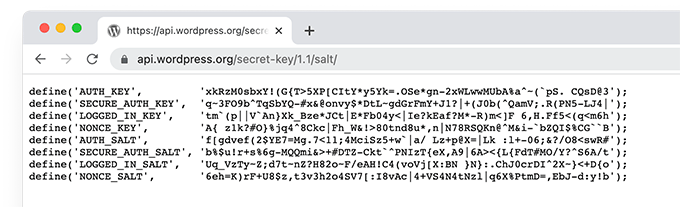 Qué, por qué y cómo de las claves de seguridad de WordPress Generador de claves de seguridad de WordPress