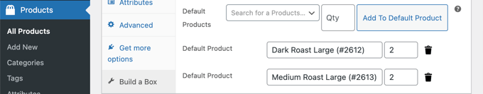 Creación de un servicio de caja de suscripción en WordPress Seleccione los productos en una caja estándar