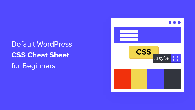Hoja de referencia CSS básica generada por WordPress para principiantes