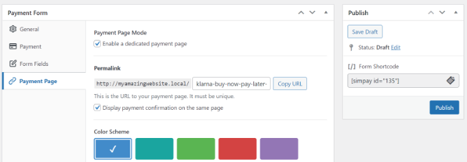 Agregue Klarna Payments a WordPress (2 formas fáciles) Añadir una página especial