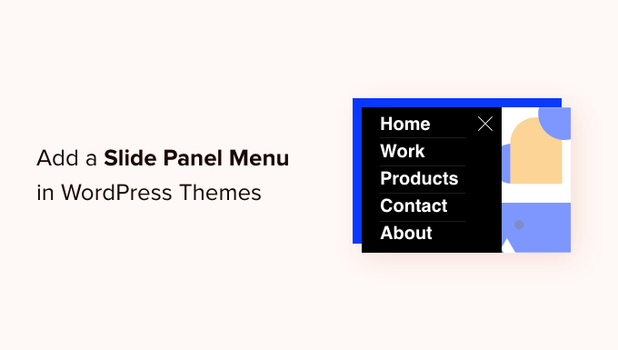 Agregar un menú de panel deslizante en temas de WordPress