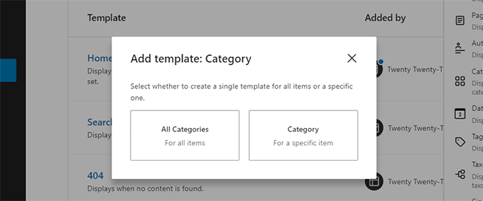 Lo que viene en WordPress 6.1 (características y capturas de pantalla) Crear plantilla para una categoría