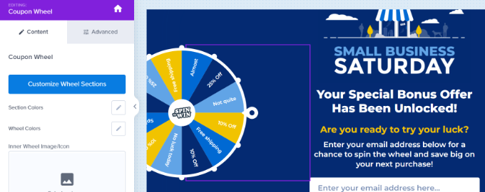 Edición de su campaña de ruedas Personaliza tu rueda