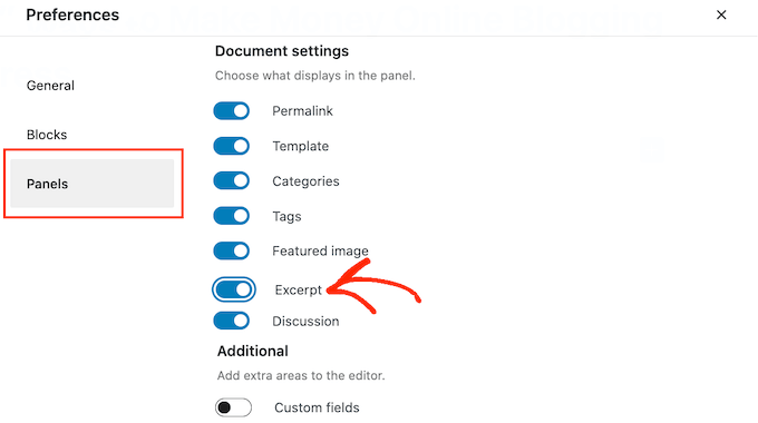 Active la función de fragmentos de WordPress