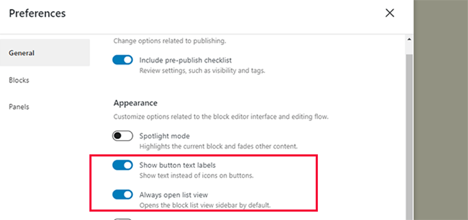 Lo que viene en WordPress 6.1 (características y capturas de pantalla) Nueva opción preferida