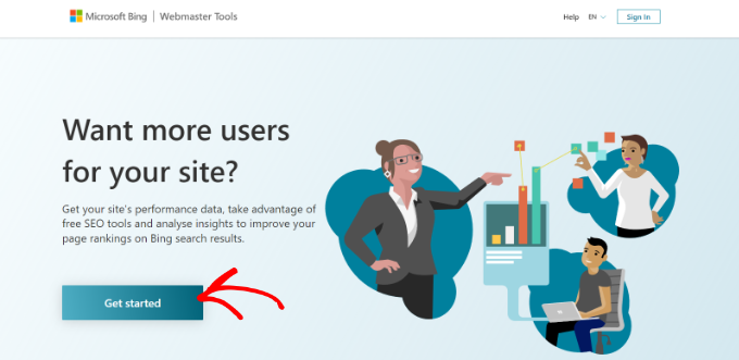 Cómo agregar su sitio web a Bing Webmaster Tools Inicie sesión en su cuenta de Bing