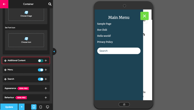 Agregar un menú de panel deslizante en temas de WordPress Personaliza u oculta contenido adicional para tu menú