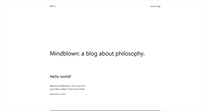 Lo que viene en WordPress 6.1 (características y capturas de pantalla) Twenty Twenty-Three Nuevo tema predeterminado en WordPress 6.1