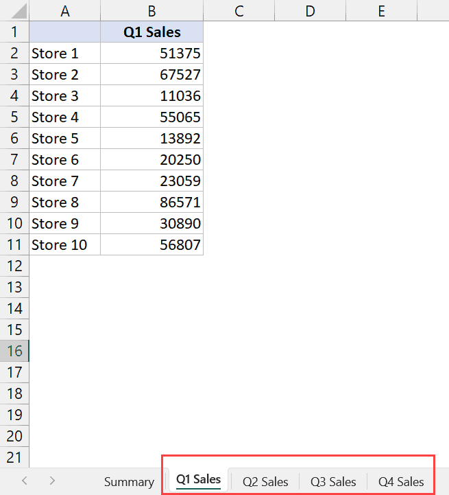 ¿Cómo sumar varias hojas en Excel? (Fórmula de SUMA 3D) Otras hojas de trimestre