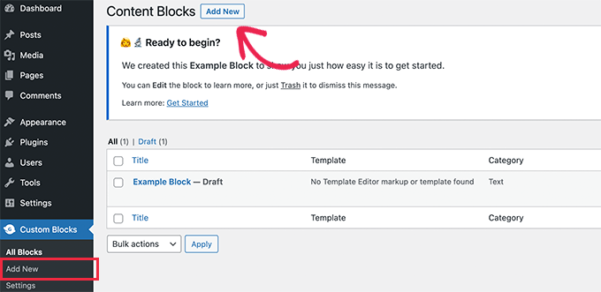 Convertir un widget de WordPress en un bloque (paso a paso) Crear un nuevo bloque personalizado