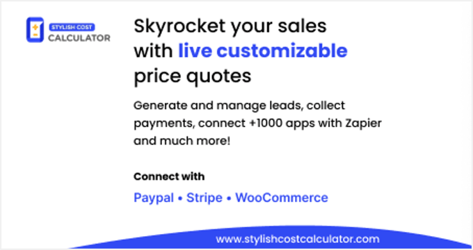 Los 12 mejores complementos de calculadora para su sitio de WordPress Calculadora de costos de estilistas