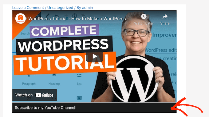 Agregue un botón de suscripción de YouTube a WordPress