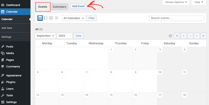 Agregue eventos a su calendario de blog de WordPress