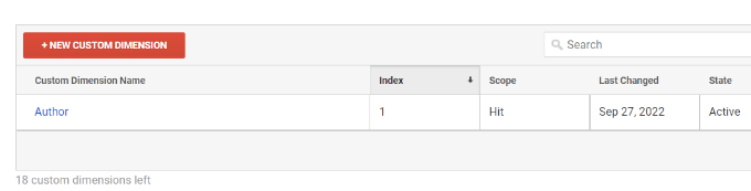 Escribir dimensión personalizada en Google Analytics Ver su dimensión de creación