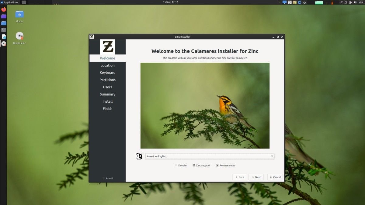 Instalación de Zinc-Linux