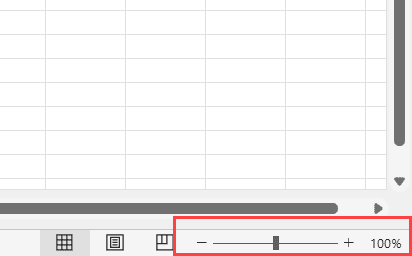 Acercar y alejar en Excel (accesos directos) Control deslizante de zoom en la barra de estado
