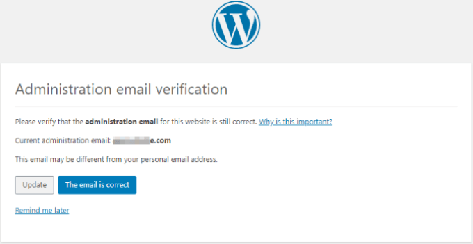 Administrar mensaje de verificación de correo electrónico