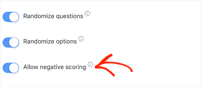 Cómo crear fácilmente un cuestionario en WordPress Habilite puntajes negativos para su prueba
