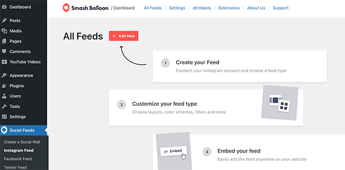Cómo agregar testimonios rotativos en WordPress (3 formas) Configura tu feed de Facebook con Smash Balloon