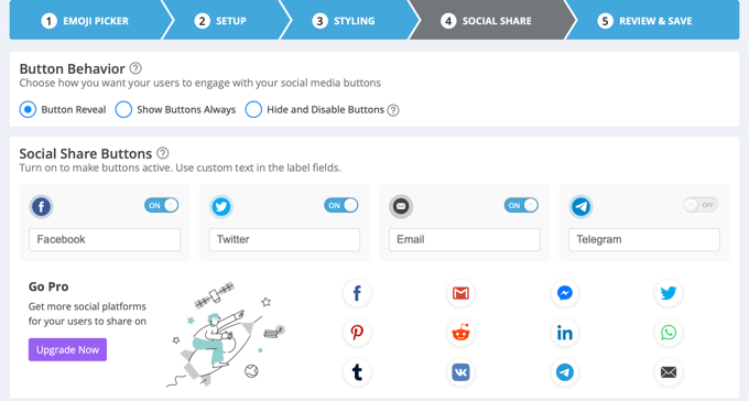 Cómo agregar botones de comentarios de WordPress para aumentar el compromiso Establecer botones para compartir en redes sociales