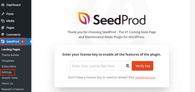 Cómo agregar testimonios rotativos en WordPress (3 formas) Ingrese su licencia de SeedProd