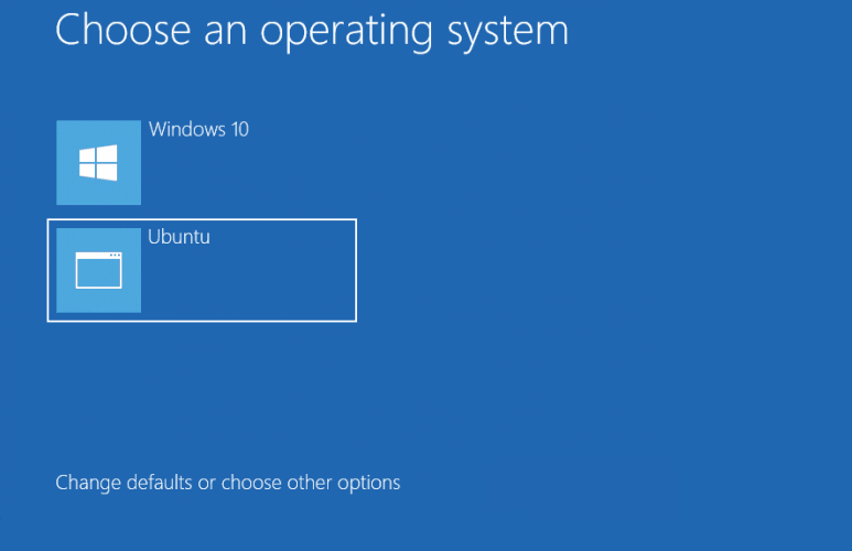 Elija una pantalla de sistema operativo para Windows RE