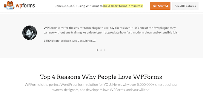Cómo agregar testimonios rotativos en WordPress (3 formas) Reseñas positivas para WPForms
