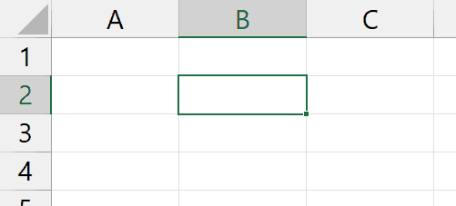 Celda B2 en Excel