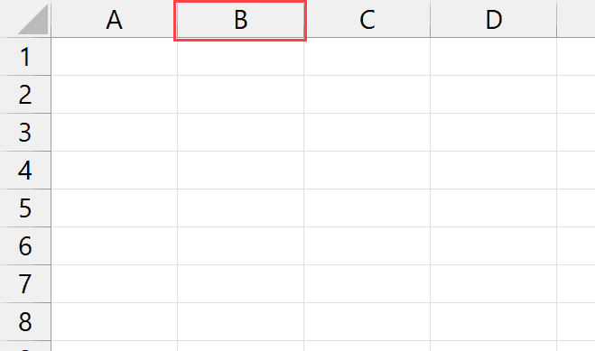 Fila vs Columna - Columna B en Excel