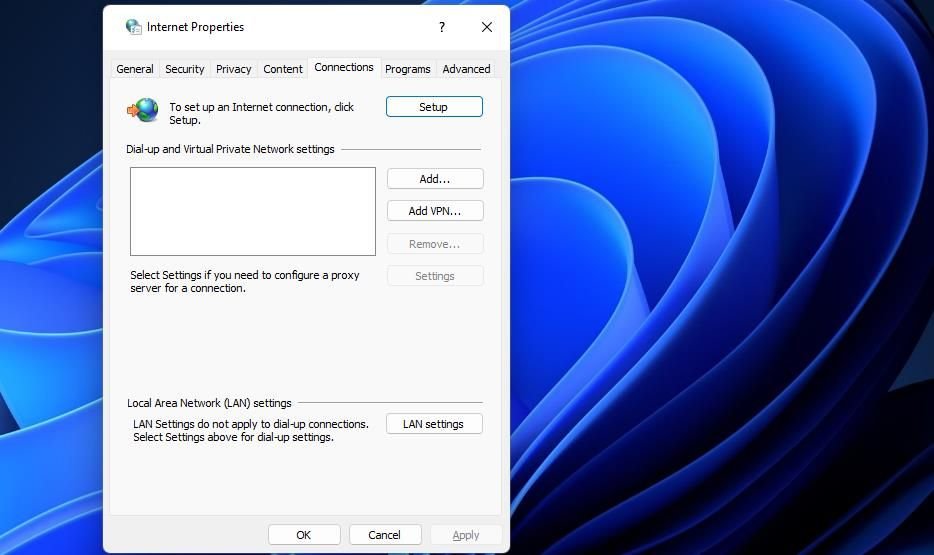 El botón Configuración de LAN 
