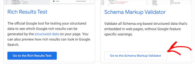 Guía para principiantes: uso de Rich Snippets en WordPress Ir a la prueba de validación de formato de esquema