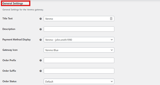 Complete la configuración general para configurar su cuenta de Venmo