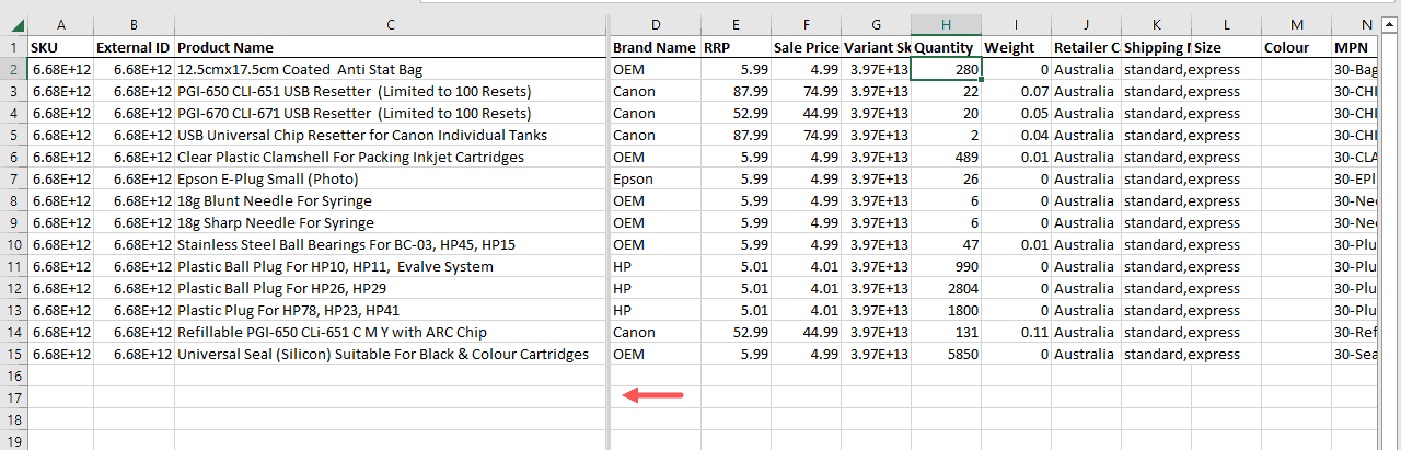 ¿Cómo congelar varias columnas en Excel? 4 maneras fáciles! línea divisoria gris entre paneles