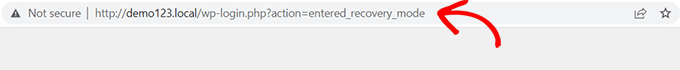 Usando el modo de recuperación de WordPress (2 formas) URL del modo de recuperación