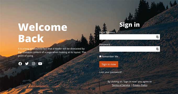 Página de inicio de sesión personalizada para WordPress Página de inicio de sesión personalizada para WordPress