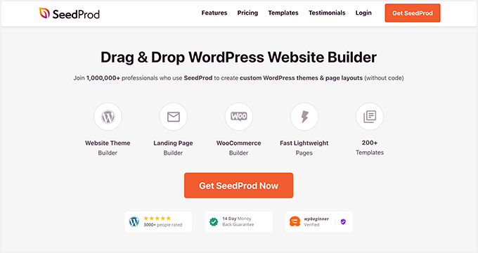 Diseños de página de inicio de sesión personalizados de SeedProd Creador de sitios web SeedProd